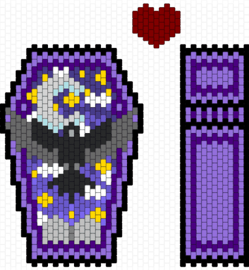 Crow Coffin Panel #2 - purple