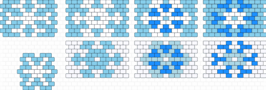 Snowflake Cuff - light blue, white