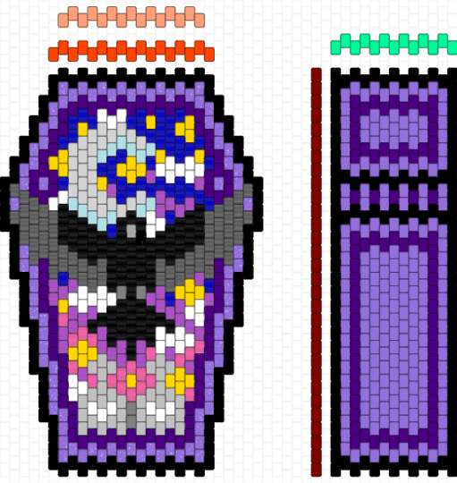 Crow Coffin Panel - purple