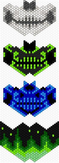 Skeleton Mask - green,purple
