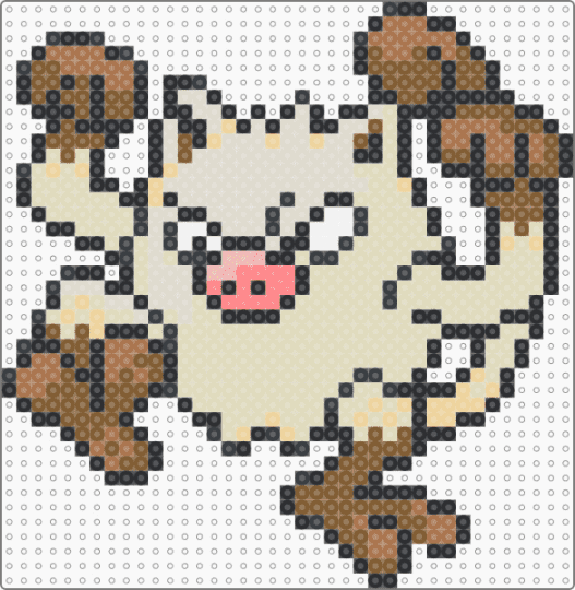Mankey (GSC Revamp) - tan,beige,character,mankey,pokemon,revamp,nintendo,game boy,video games,gaming