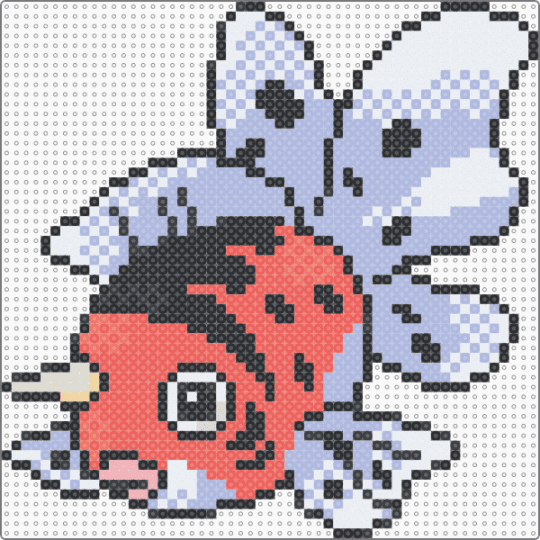 Seaking (GSC Revamp) - character, game boy, gaming, nintendo, pink, pokemon, red, revamp, seaking, video game