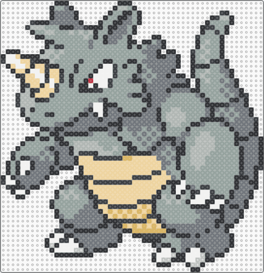 Rhydon (GSC Revamp) - gray,character,rhydon,pokemon,revamp,nintendo,game boy,video games,gaming