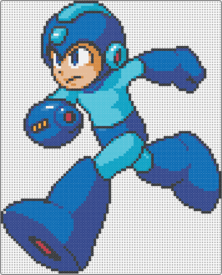 Mega Man (9) - light blue,blue,character,mega man,rockman,capcom,video games,gaming