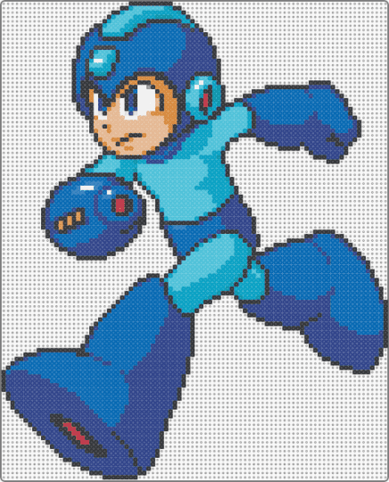 Mega Man (9) - blue, capcom, character, gaming, light blue, mega man, rockman, video games
