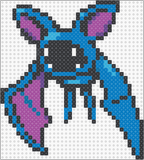 Zubat (GSC Revamp) - black,blue,pink,character,zubat,pokemon,revamp,nintendo,game boy,video games,gaming