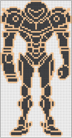 Samus Outline (Zero Mission) - aran, black, character, gaming, metroid, nintendo, orange, samus, video games, zero mission