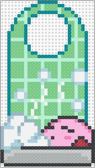 Kirby Bath Door Hanger - light blue,teal,character,kirby,door hanger,bath,nintendo,video games,gaming,cute