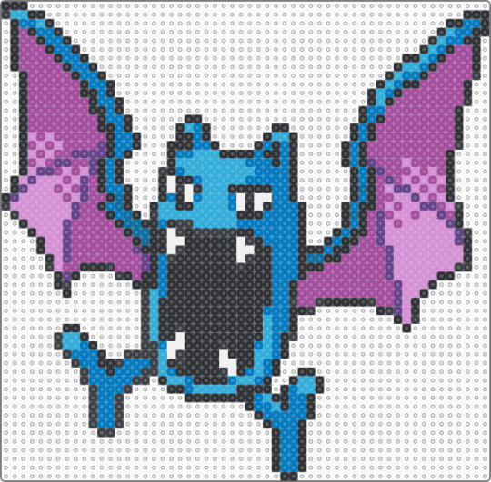 Golbat (GSC Revamp) - pink,blue,character,golbat,pokemon,revamp,nintendo,game boy,video games,gaming