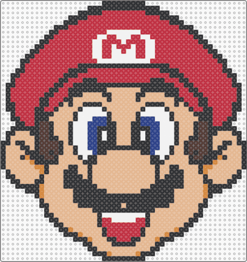 Mario Face - red,beige,mario,nintendo,super mario bros