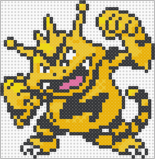 Electabuzz (GSC Revamp) - black, character, electabuzz, game boy, gaming, nintendo, orange, pokemon, revamp, video games, yellow