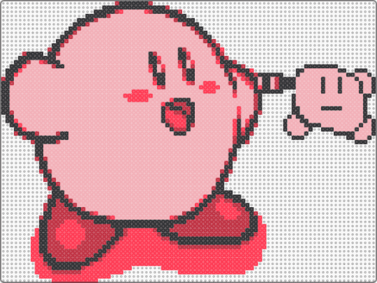 Kirby Doodle - red,beige,cotdsketch,character,kirby,adorable,nintendo,retro,video games,gaming