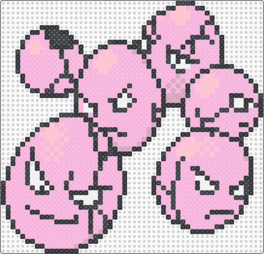 Exeggcute (GSC Revamp) - pink,character,exeggcute,pokemon,revamp,nintendo,game boy,video games,gaming