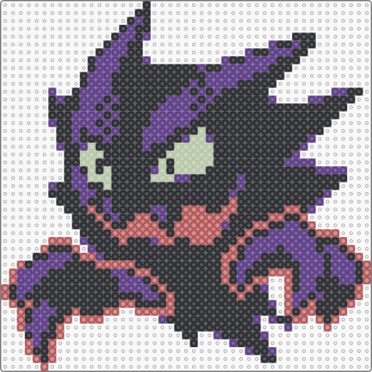 Haunter (GSC Revamp) - black,red,purple,character,haunter,pokemon,revamp,nintendo,game boy,video games,gaming