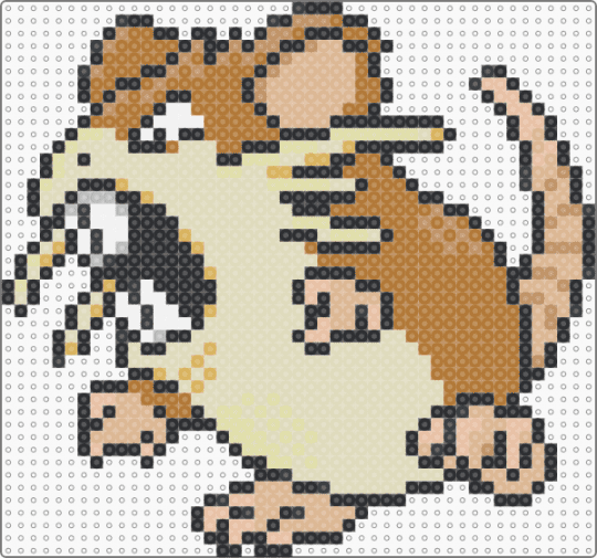 Raticate (GSC Revamp) - beige,tan,character,raticate,pokemon,revamp,game boy,nintendo,gaming,video games