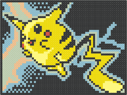 Pikachu Card - black,beige,light blue,yellow,character,pikachu,pokemon,trading card,tcg,nintendo,video games,gaming