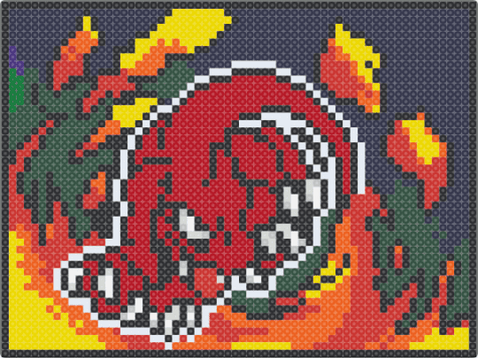 Dark Charmeleon - character, charmeleon, cotdfiery, gaming, gray, nintendo, pokemon, purple, red, trading card, video game