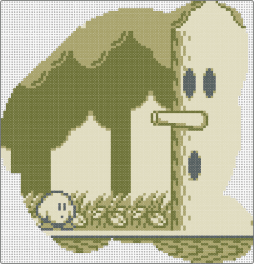 Kirby Silhouette (KDL) - gold,beige,character,silhouette,kirby,retro,nintendo,game boy,video games,gaming