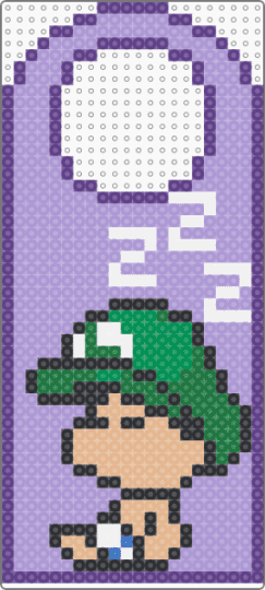 Baby Luigi Door Hanger - purple,pink,character,baby luigi,mario bros,yoshi,door hanger,nintendo,video games,gaming