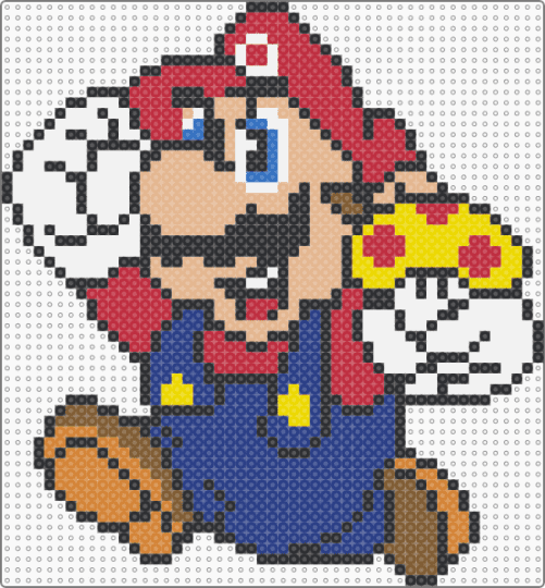 Mario (Classic Design) - red,beige,blue,character,mario,super mario bros,retro,nintendo,video games,gaming