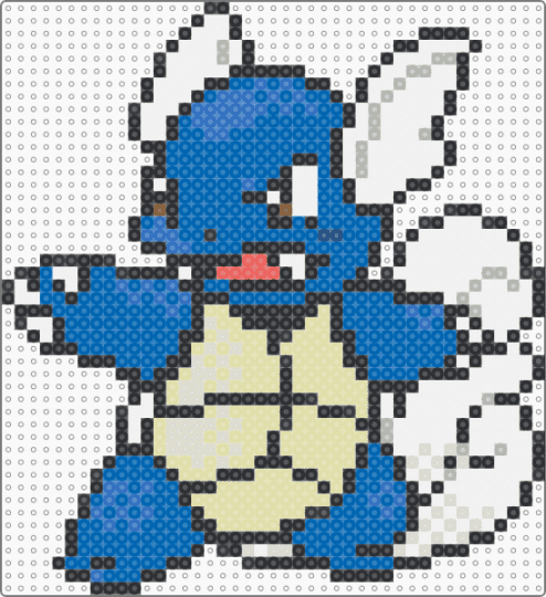 Wartortle (GSC Revamp) - blue,yellow,character,pokemon,wartortle,revamp,game boy,nintendo,video games,gaming