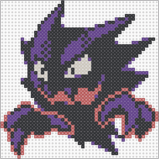 Haunter (GSC Revamp) - black, character, game boy, gaming, haunter, nintendo, pokemon, purple, red, revamp, video games