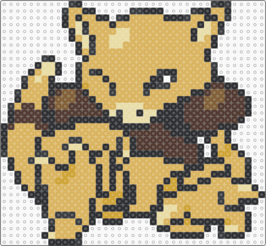 Abra (GSC Revamp) - orange,character,abra,pokemon,revamp,nintendo,game boy,video games,gaming