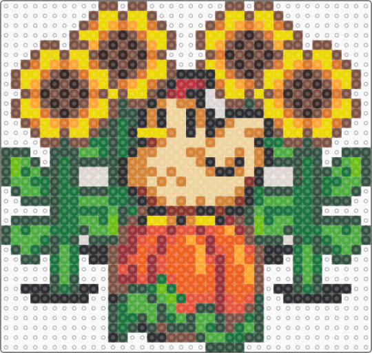 Stardew Valley - orange,tan,green,gray,cotdfarming2026,stardew valley,chicken,pumpkin,sunflower,video games,gaming