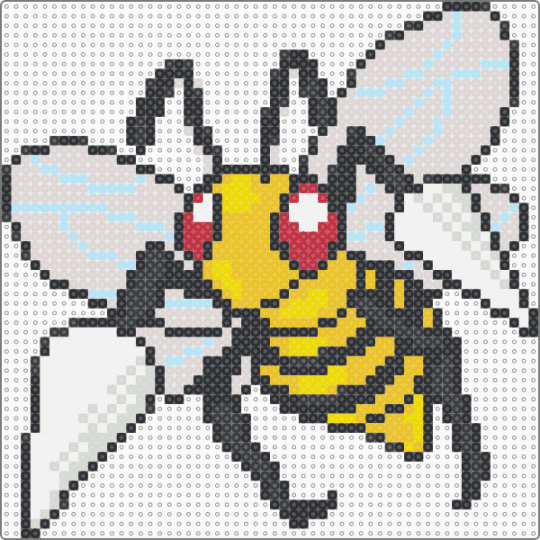 Beedrill (GSC Revamp) - yellow,beige,character,beedrill,pokemon,nintendo,game boy,revamp,gaming,video games