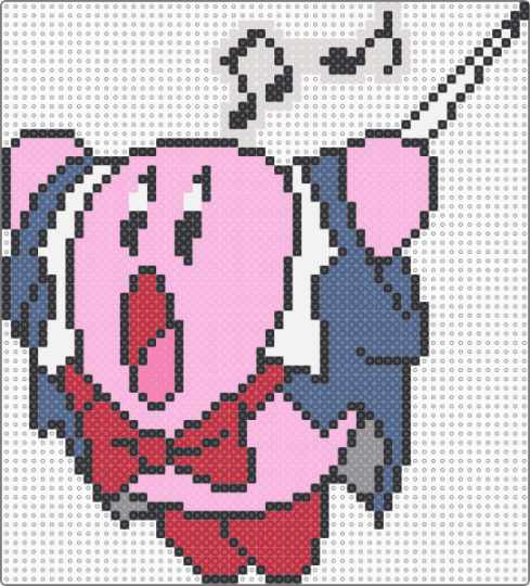 Composer Kirby - blue,pink,character,kirby,nintendo,composer,music,video games,gaming,cute