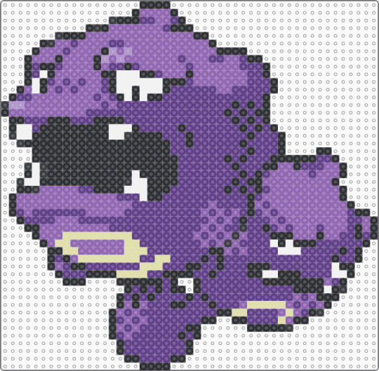 Weezing (GSC Revamp) - pink,purple,character,weezing,pokemon,revamp,nintendo,game boy,video games,gaming