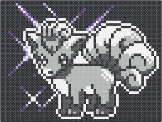 Ace Vulpix - black,gray,beige,character,vulpix,pokemon,asexual,pride,pride month,video games,gaming
