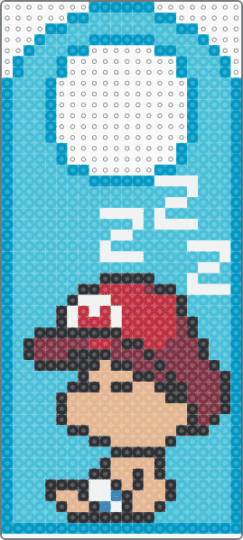 Baby Mario Door Hanger - light blue,character,baby mario,mario bros,yoshi,door hanger,nintendo,video games,gaming