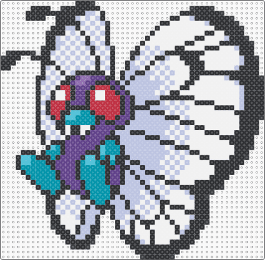 Butterfree (GSC Revamp) - video game,anime,insect,gaming,character,pokemon,white,purple,pink,teal,butterfree,revamp,game boy,nintendo,video games