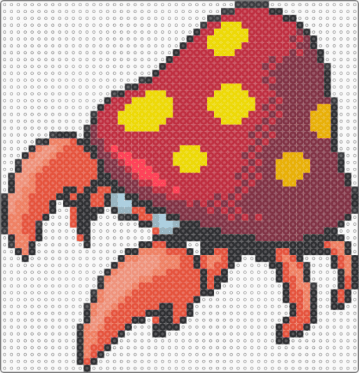Parasect (GSC Revamp) - red,brown,character,parasect,pokemon,revamp,nintendo,game boy,video games,gaming