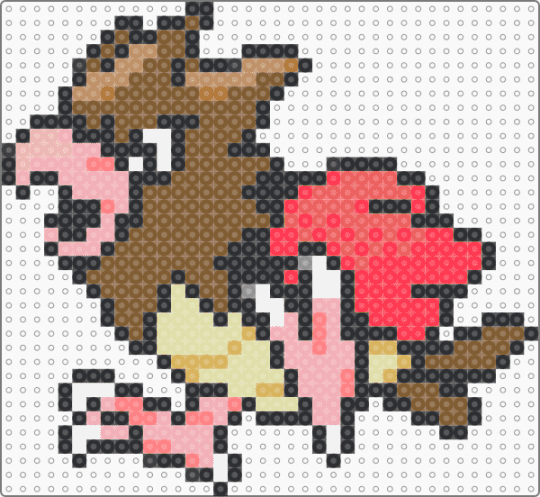 Spearow (GSC Revamp) - tan,beige,red,character,pokemon,spearow,revamp,nintendo,game boy,video games,gaming