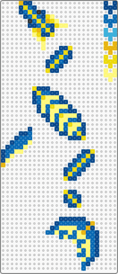 Sea Deagon RECOLOR NOT MY PATTERN!! - blue,yellow,dragon,dangle,sea dragon,serpent