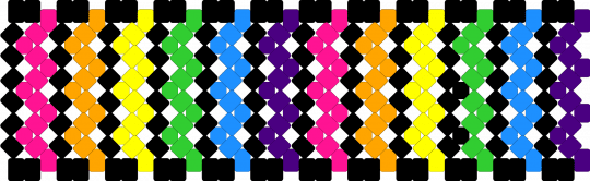 Zigzag Xbase - black,orange,green,purple,colorful