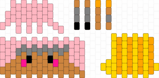 Pencil Doll - orange,pink