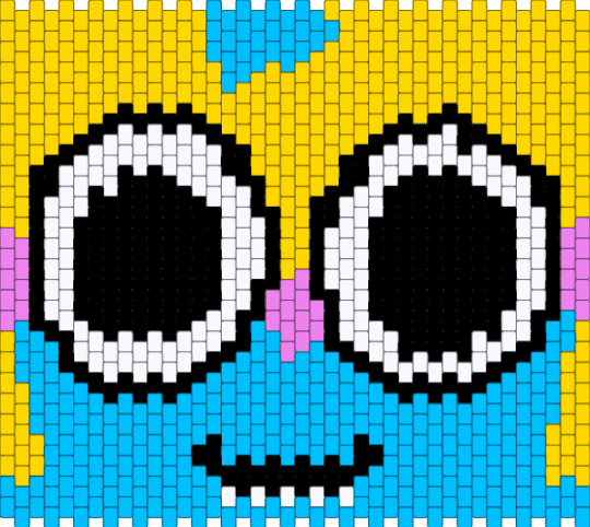 Yatta poster/panel - yellow,light blue,yatta,dandy,dandys world,panel,poster,pinata,yatta panel,dandys world poster