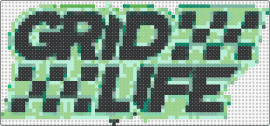 GRIDLIFE - grid life,racing,text,checkered,sign,black,teal,green