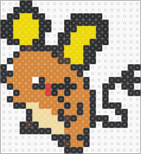 dedenne - black, orange, yellow