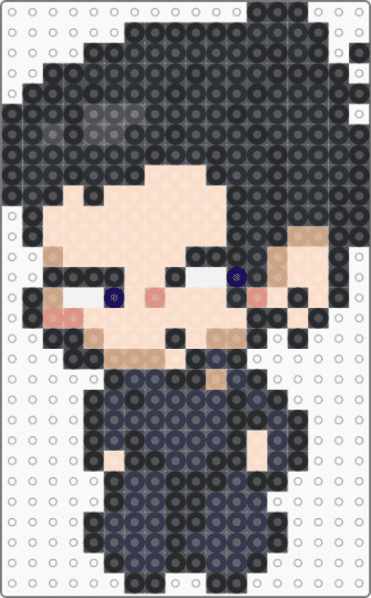 Teen Getou Chibi - beige, black, chibi, geto suguru, jujutsu kaisen, purple, suguru geto