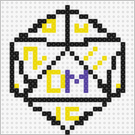 DM D20 - d20,dice,dungeon master,gaming,numbers,dnd,dungeons and dragons,outline,black,yellow