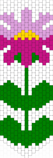 flower draft 2 - green, pink