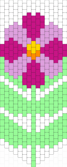 Flower Draft 3 - pink, teal