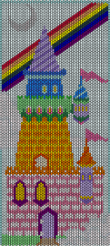 dream castle draft - castle,fantasy,medieval,colorful,rainbow,pink,yellow,orange