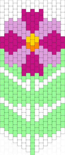 Flower Draft 4 - pink, teal