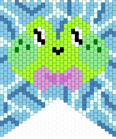 frog friend - green,light blue