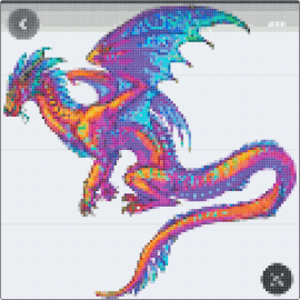 Rainbow dragon - dragon,mythological,fantasy,creature,orange,blue
